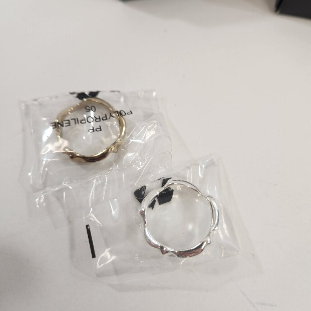 Avon Earrings / Ring Bundle Pernella Studs Out of Line Engagement Band CZ - Picture 5 of 9